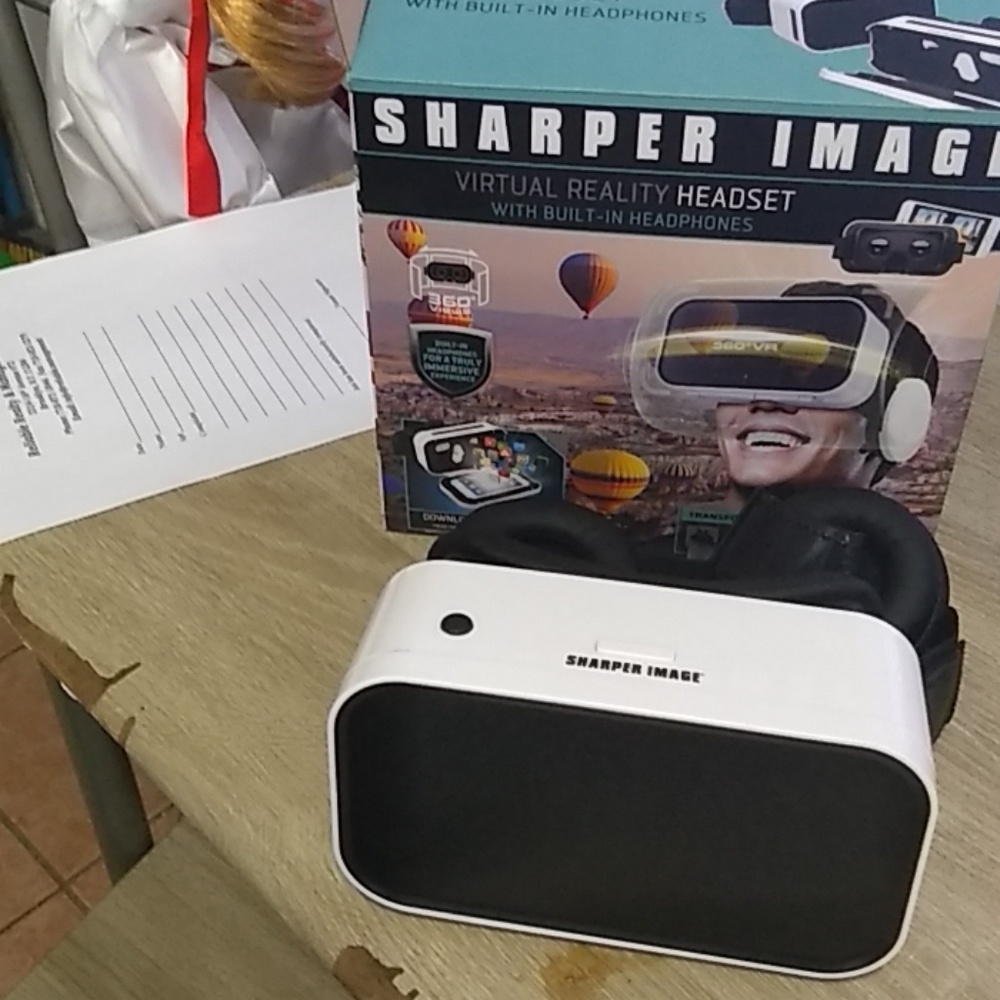 Set of TWO Sharper Image virtual reality headsets